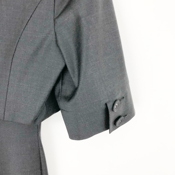 ✨sold✨bebe • gray wool cropped jacket + dress suit - Picture 8 of 8